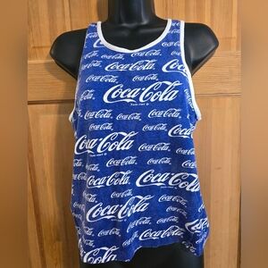 Vintage Coca-Cola Blue and White Tank Top